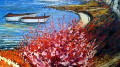 les falaises du Nord huile sur toile