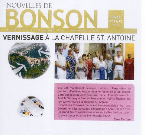 Article Presse Expo Bonson