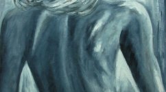 Nue, vue de dos, noir et blanc