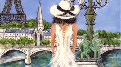 femme reverie sur le pont alexandre III 1