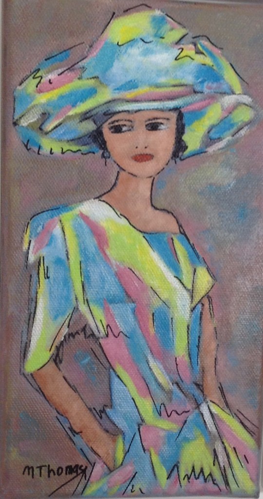 La dame en multicolor